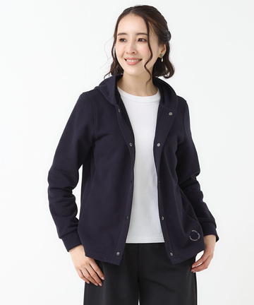 微起毛 裏毛 スナップボタン パーカー