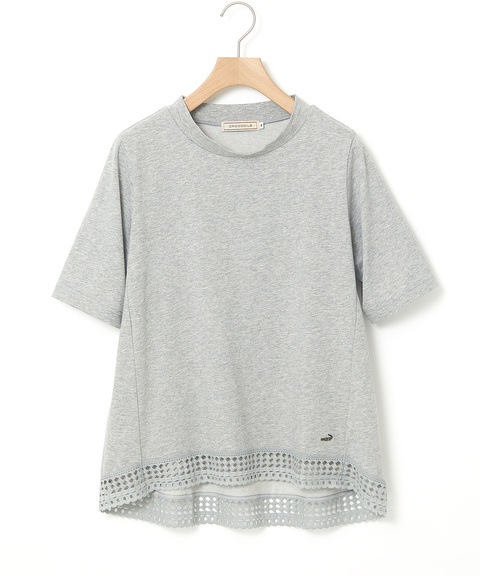裾レース 半袖 Tシャツ