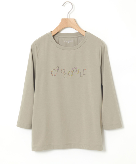 ロゴプリント 七分袖 Tシャツ