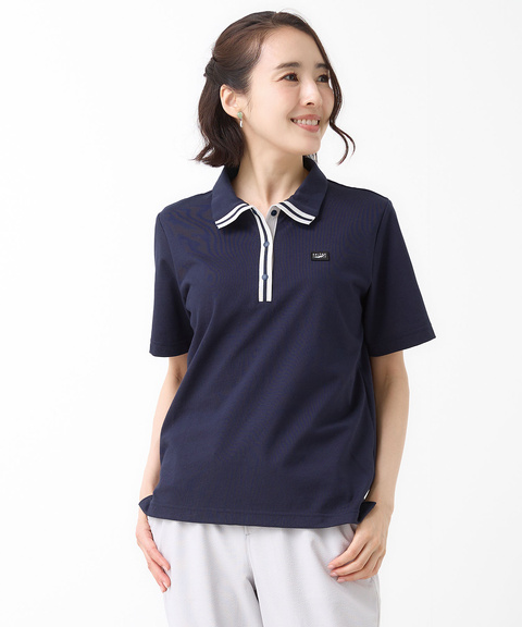 ラインテープ スキッパー ポロシャツ