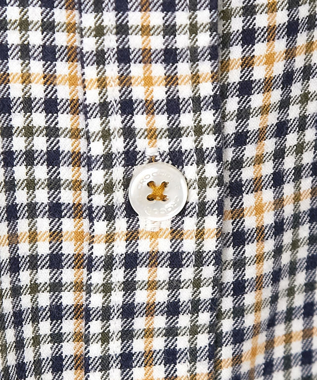 クロコダイルタータン レギュラーカラー ブラウス