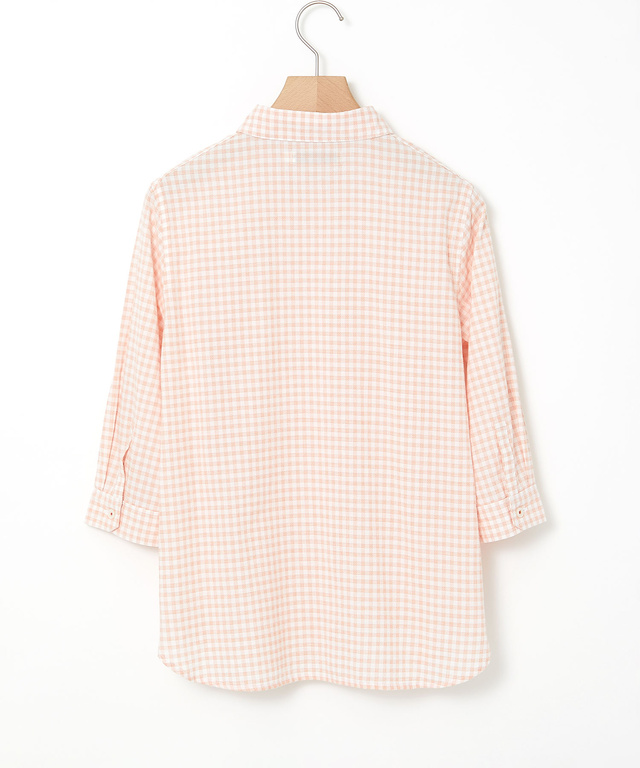 ドビー素材 七分袖 ブラウス