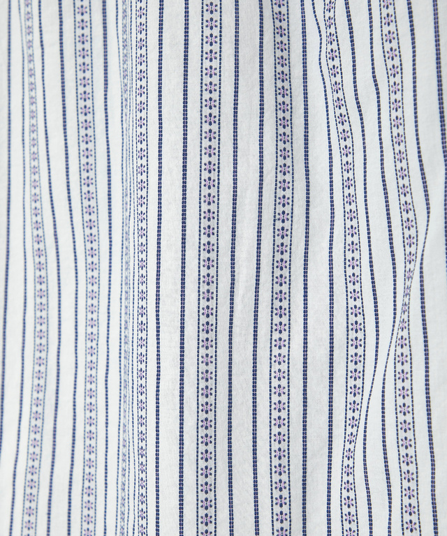 ジャカード スキッパー 七分袖ブラウス 