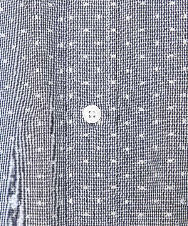 カットジャカード エンブレム刺繍 ブラウス