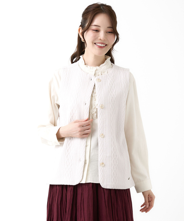 ジャガード カット ベスト