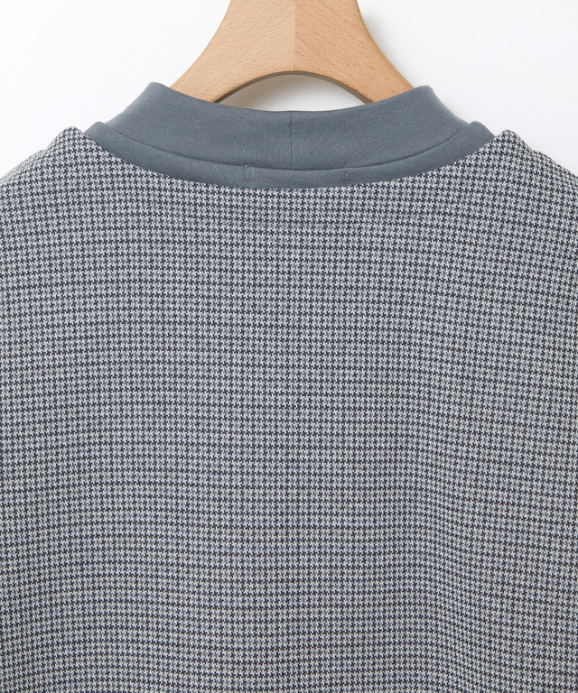 千鳥柄 ドッキング チュニック