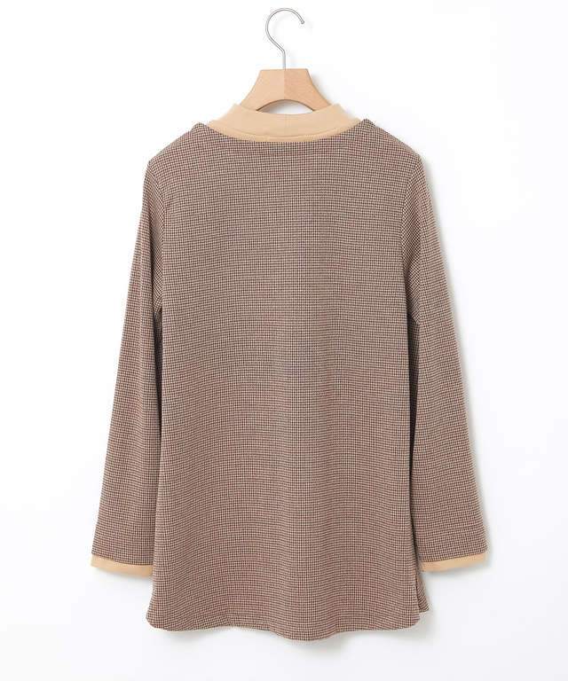 千鳥柄 ドッキング チュニック
