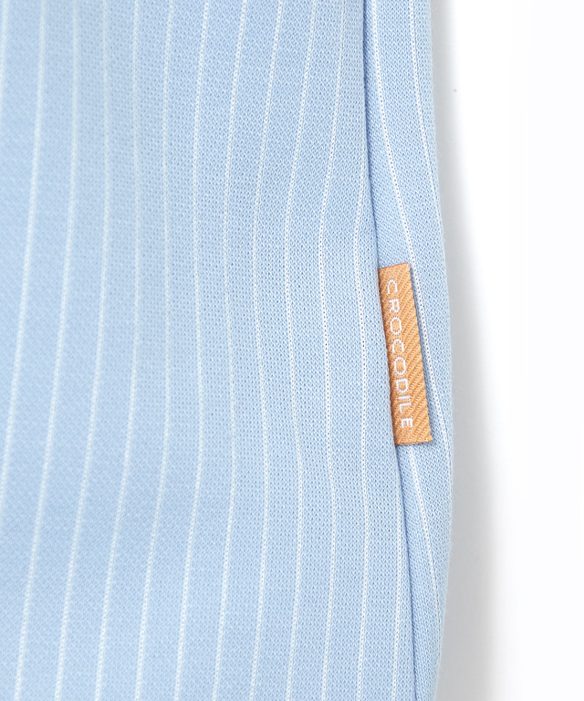 ストライプ ヘンリーネック チュニック