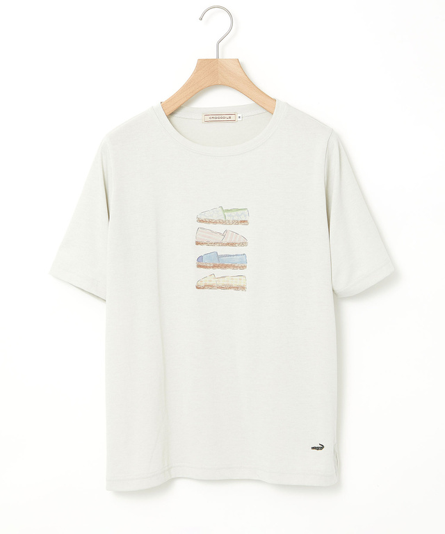 サンダルプリント 半袖 Tシャツ【吸汗速乾】