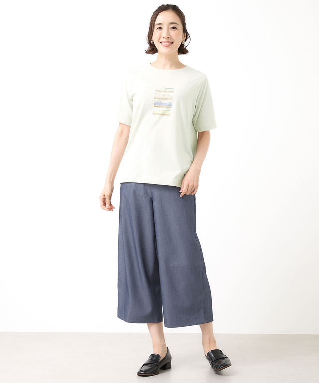 サンダルプリント 半袖 Tシャツ【吸汗速乾】
