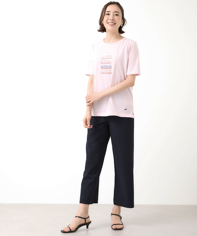 サンダルプリント 半袖 Tシャツ【吸汗速乾】