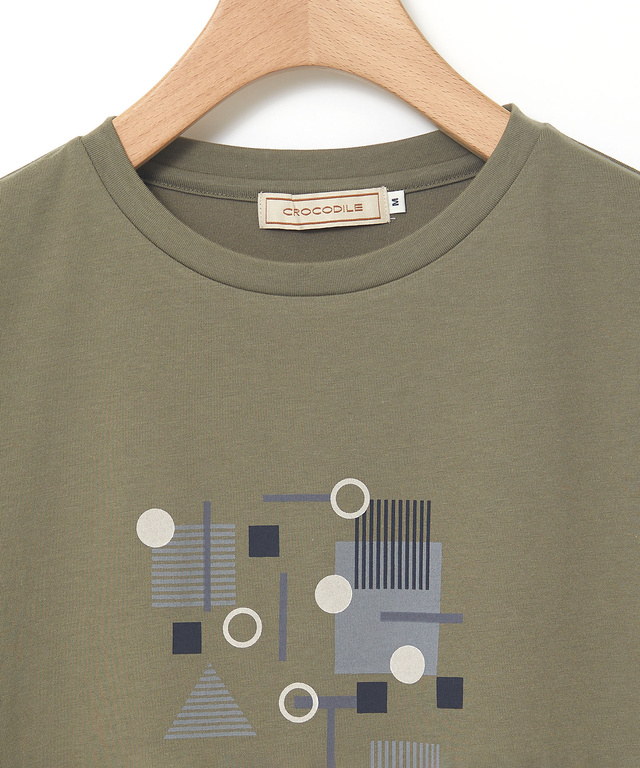 プレーティング天竺 モチーフプリント Tシャツ【UVカット】