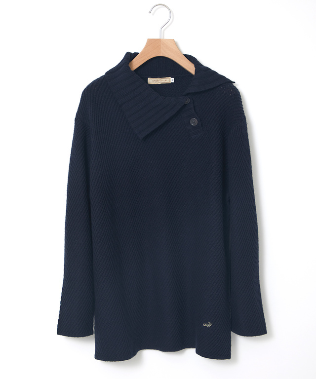 ツイル デザインカラー プルオーバーニット