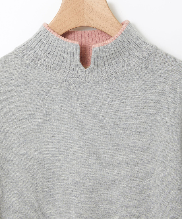 ハイネック ニット プルオーバー【手洗いOK】