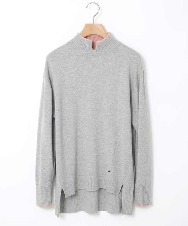 ハイネック ニット プルオーバー【手洗いOK】