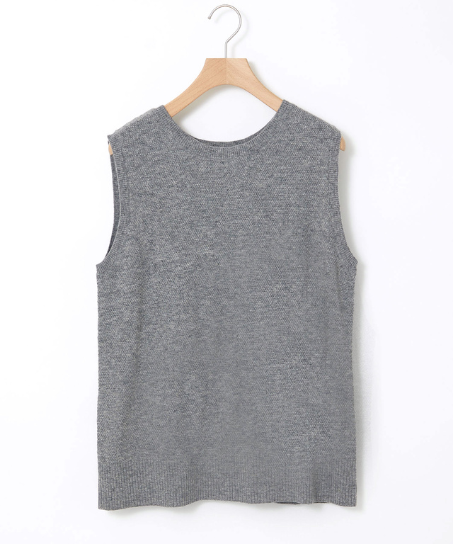 2WAY スリット ニットベスト【手洗いOK】