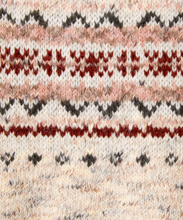 フェアアイル柄 ニットカーディガン 【手洗いOK】