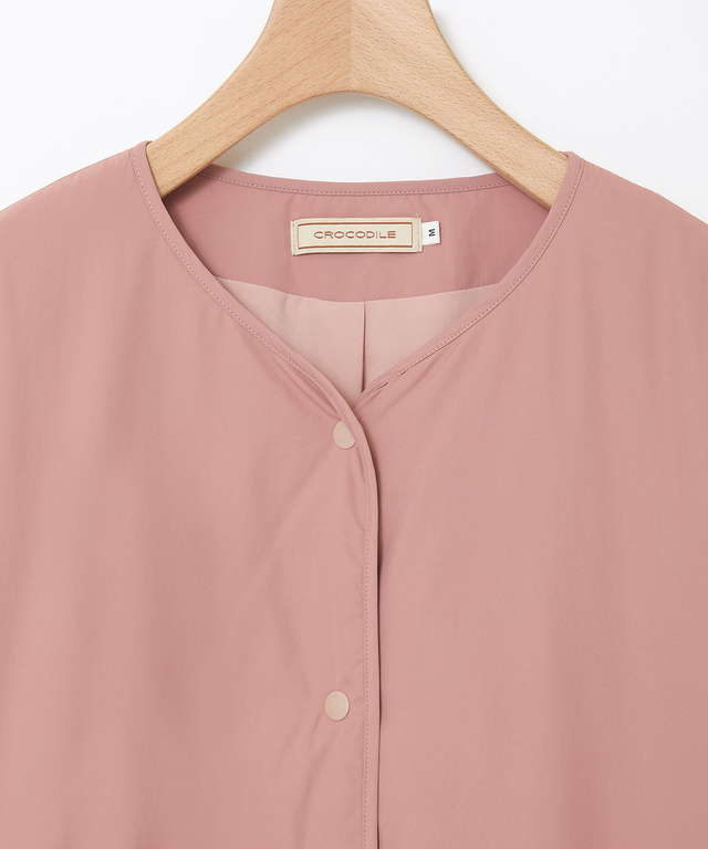 ノーカラー 中綿 ジャケット