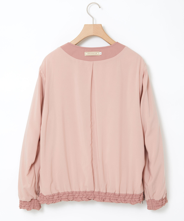 ノーカラー 中綿 ジャケット