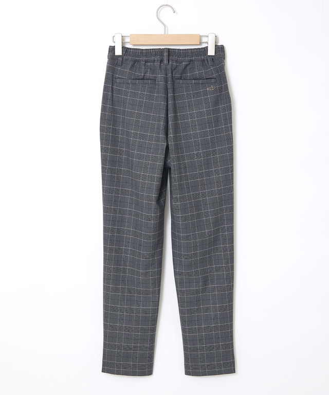 チェック柄 テーパード パンツ