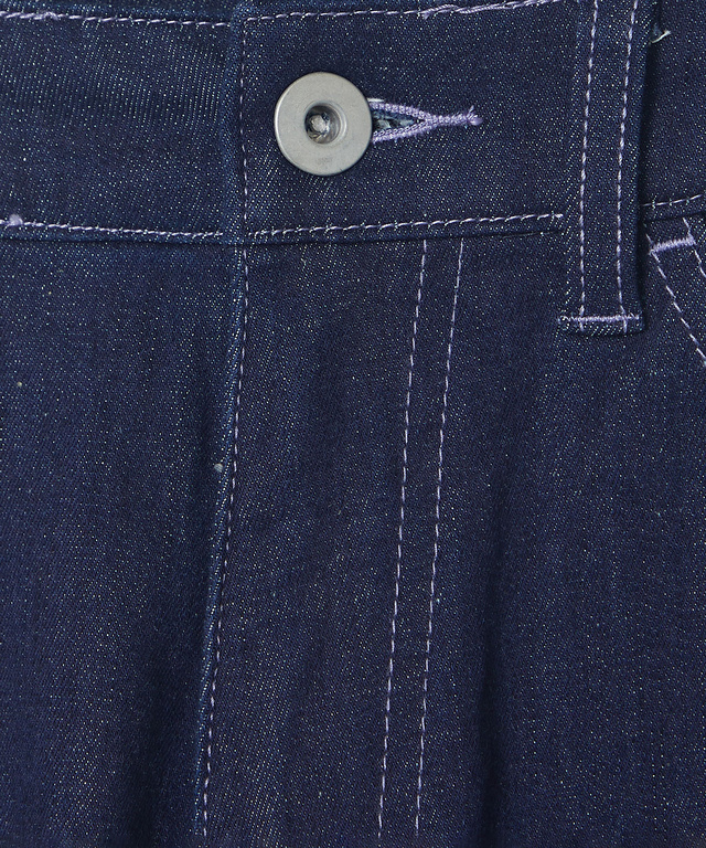 ストレッチ ストレート デニムパンツ