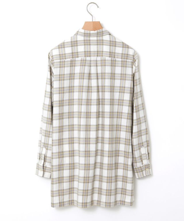 レギュラーカラー チェック柄 チュニック