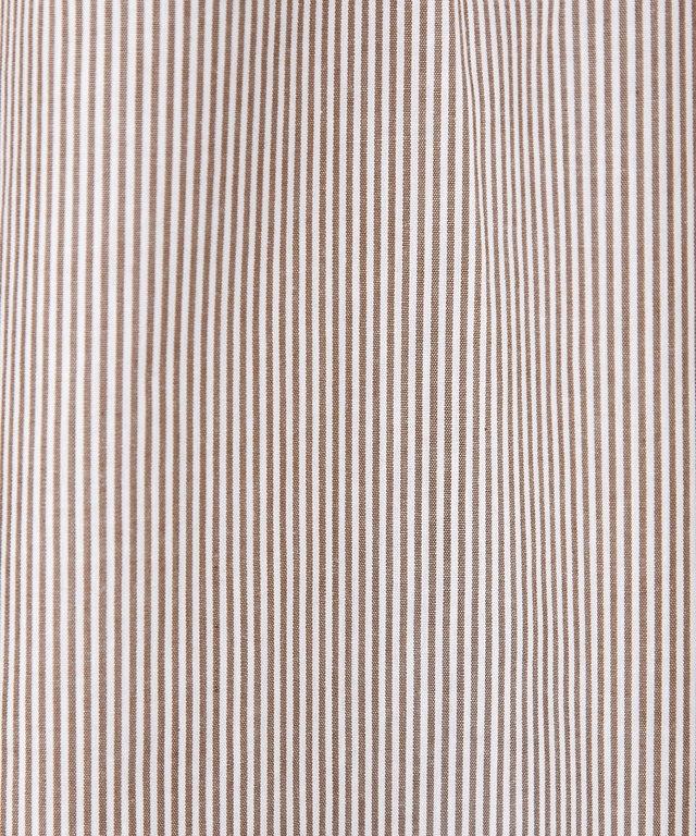 フリルカラー ストライプ ブラウス