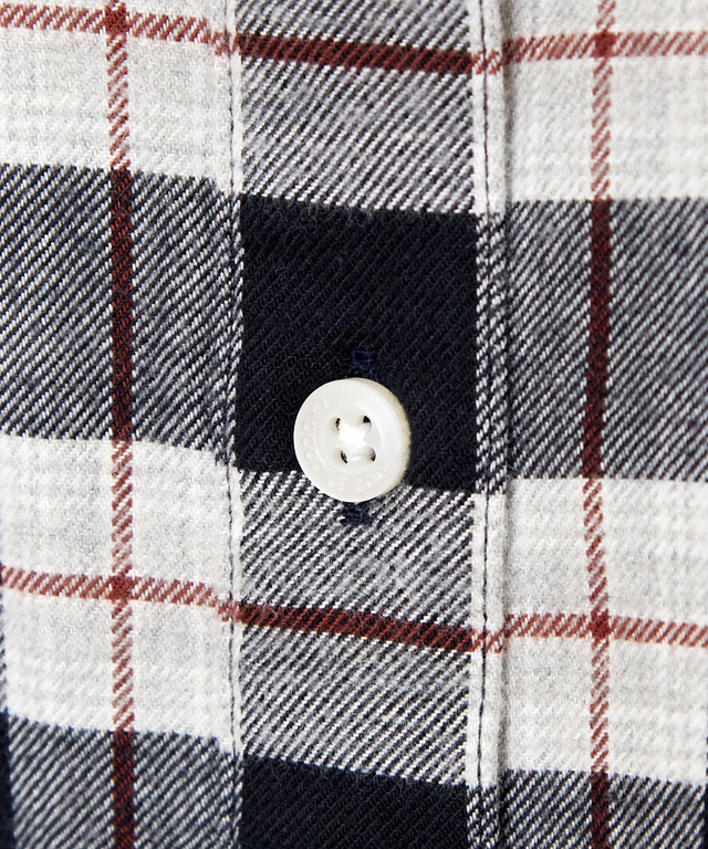 微起毛 チェック柄 ブラウス