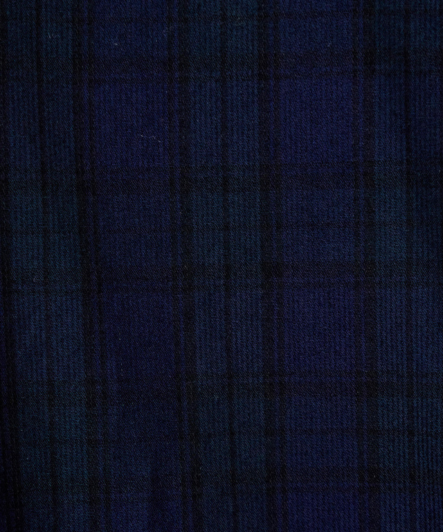 バンドカラー チェック柄 ブラウス