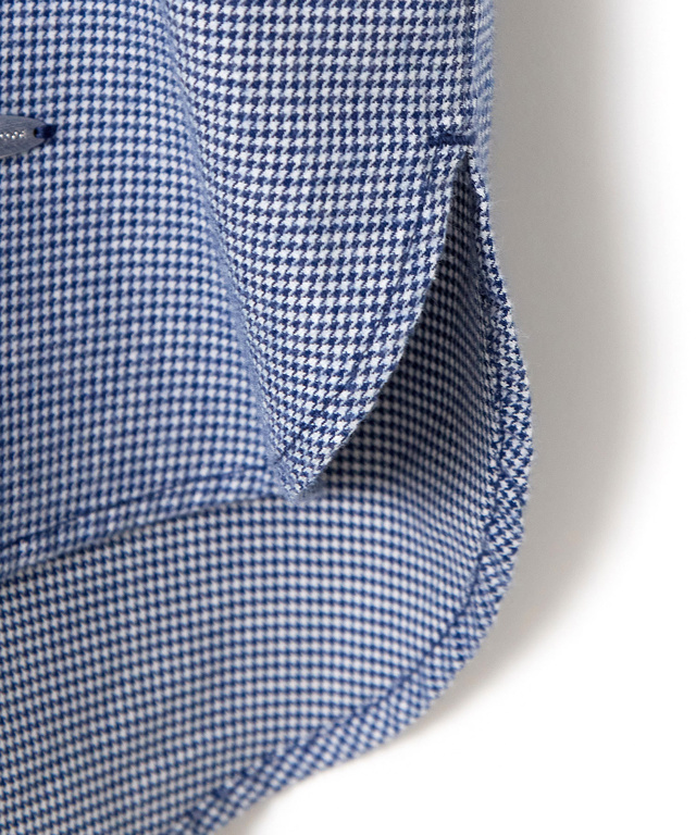 フロントギャザー 千鳥柄 ブラウス