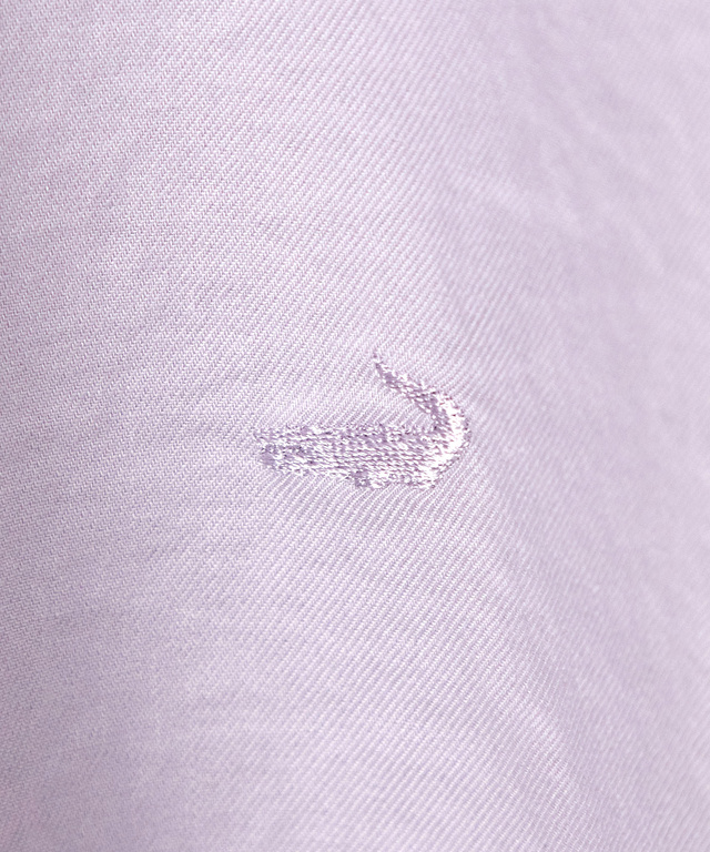 ギャザー デザイン バンドカラーブラウス