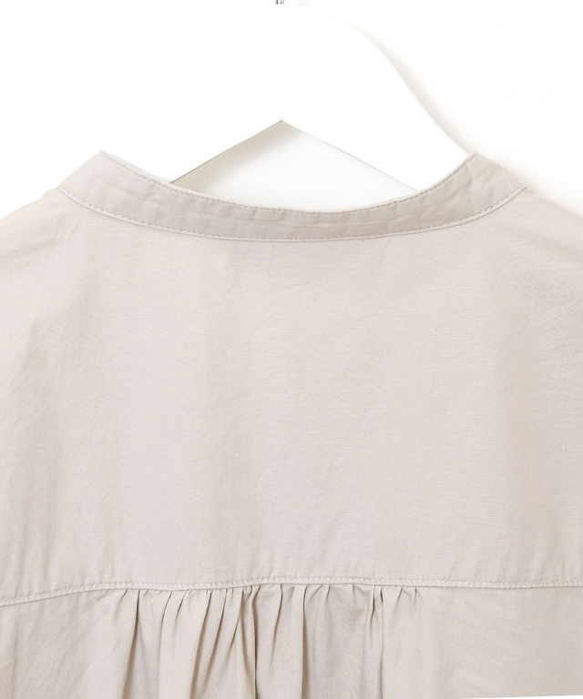 ピンタック バンドカラー ブラウス