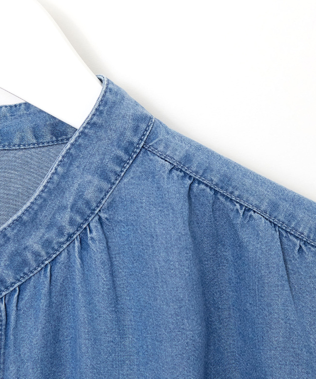 フロントギャザー ブラウス