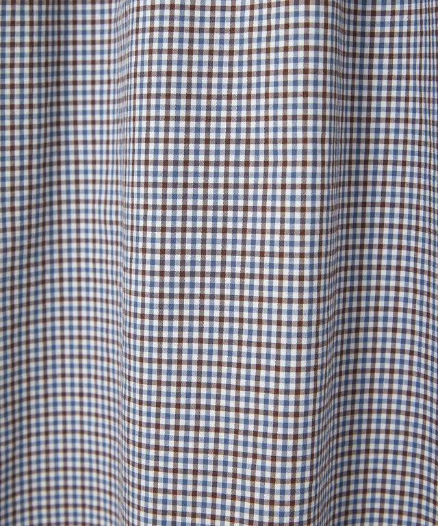 ギンガムチェック 七分袖 ブラウス