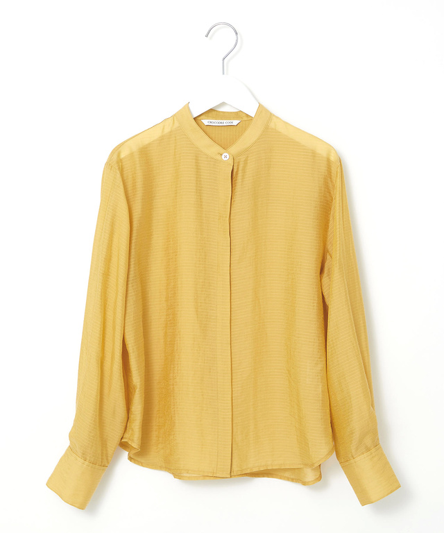 ボーダー シアー ブラウス