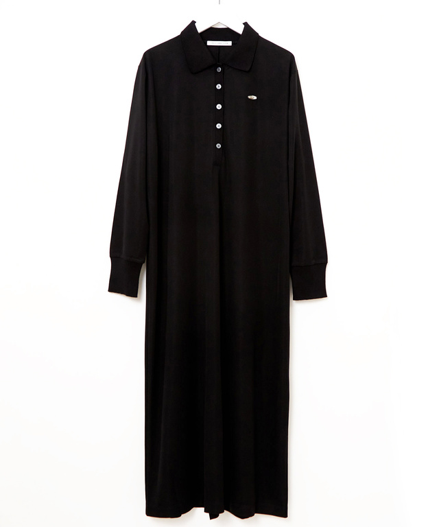 ポロ襟 カット ワンピース