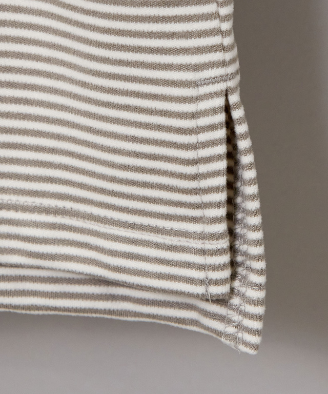 起毛 ストレッチ ハイネックカットソー