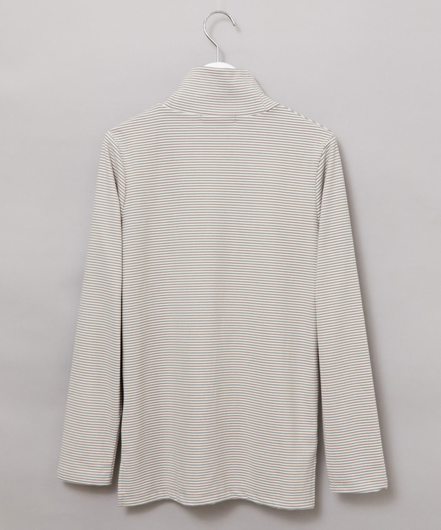 起毛 ストレッチ ハイネックカットソー