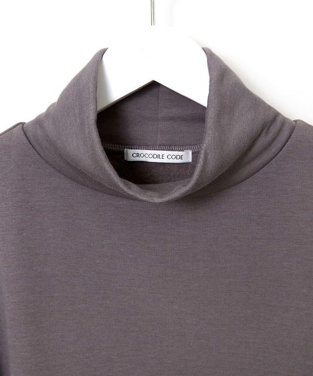 裏起毛 ポケット付き ハイネックカットソー