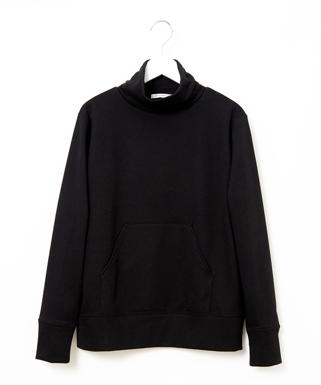 裏起毛 ポケット付き ハイネックカットソー