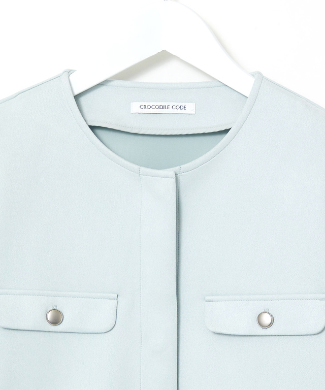 微起毛 ノーカラージャケット