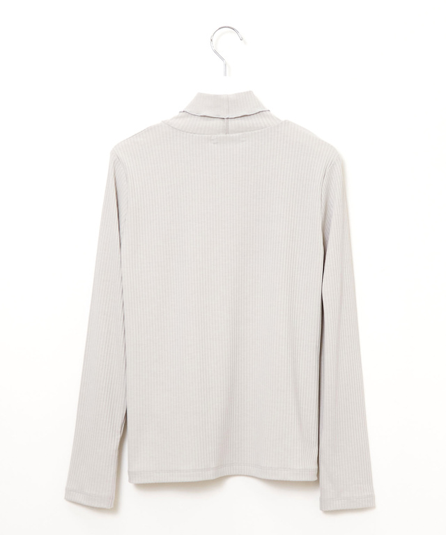 メロー配色フリルネック カットソー