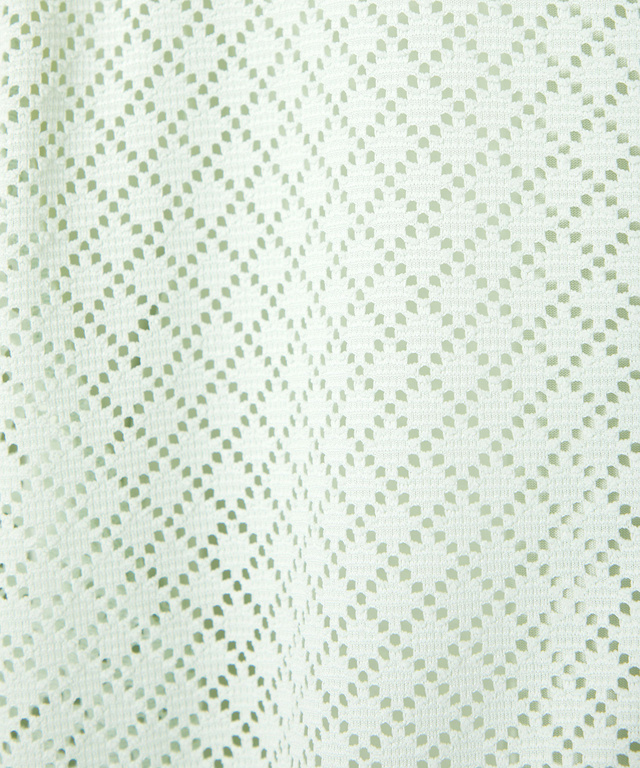 レース 切替 カーディガン