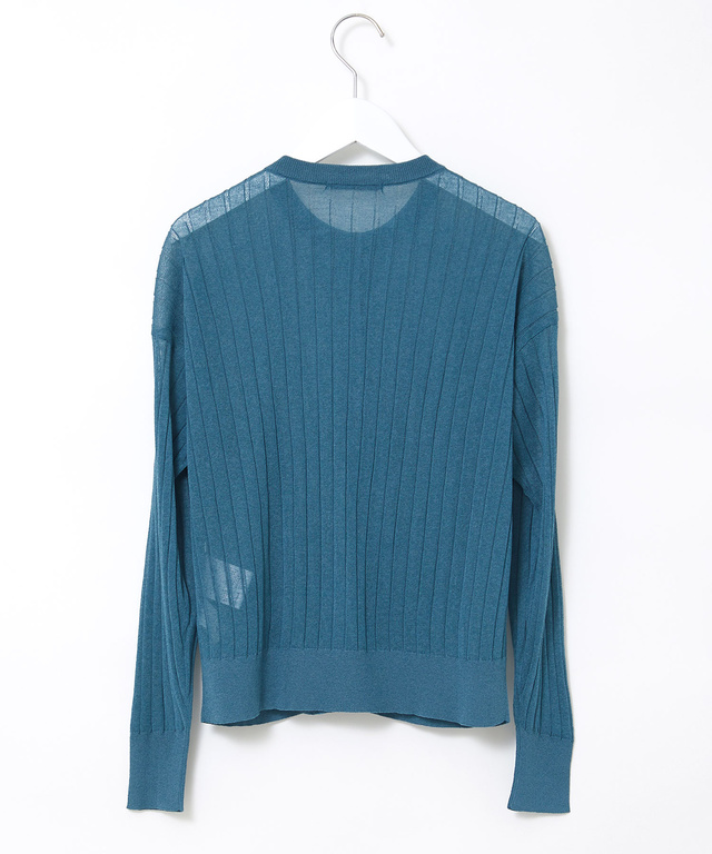 シアー ワイドリブ カーディガン