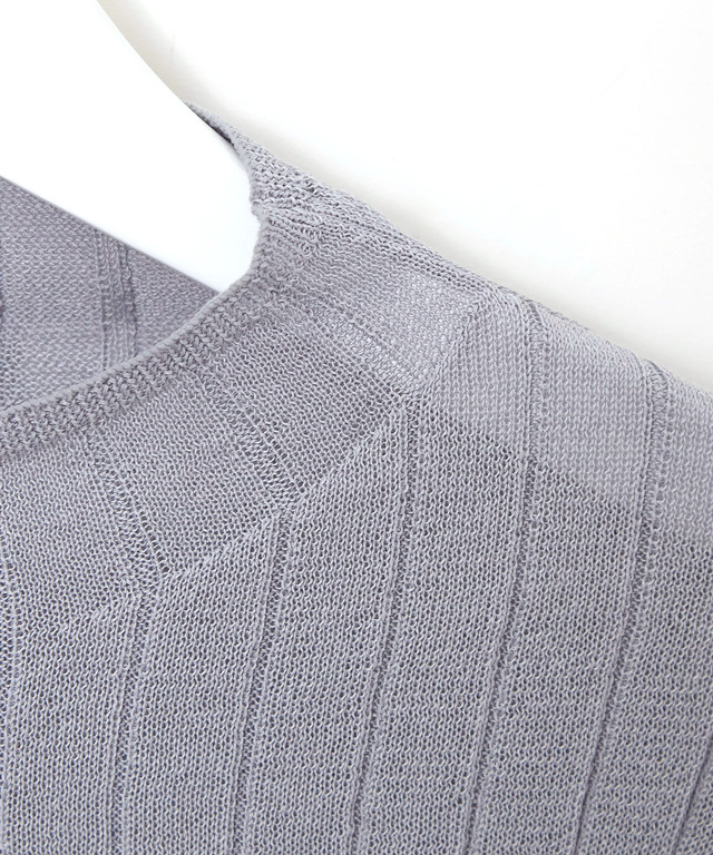 ボトルネック シアー リブセーター