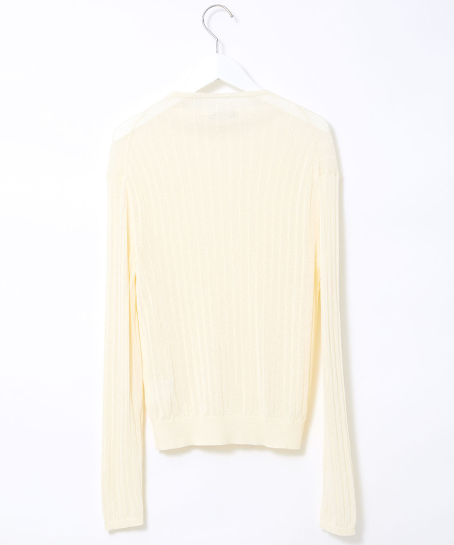 ボトルネック シアー リブセーター