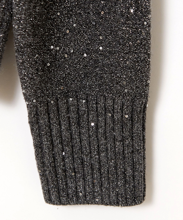 ウールブレンド ショールカラー プルオーバー ニット