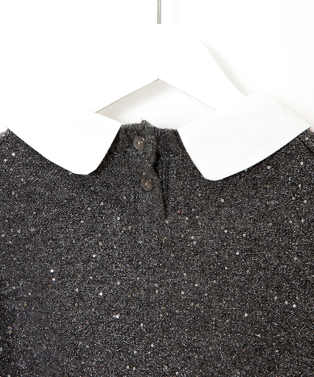 ウールブレンド ショールカラー プルオーバー ニット