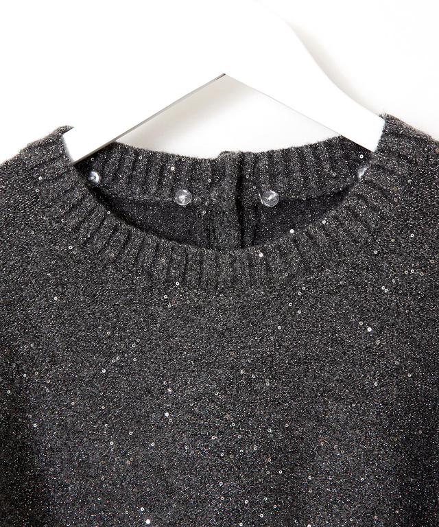 ウールブレンド ショールカラー プルオーバー ニット