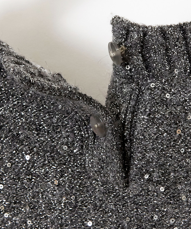 ウールブレンド ショールカラー プルオーバー ニット